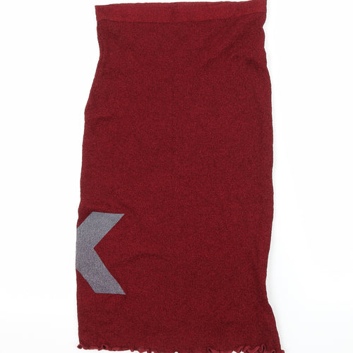 Harrison Womens Red  Knit Bandage Skirt Size 26 in