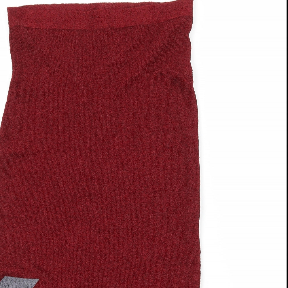 Harrison Womens Red  Knit Bandage Skirt Size 26 in