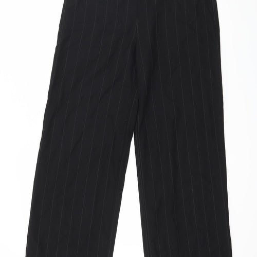 NEXT Womens Black Striped  Trousers  Size 12 L30 in