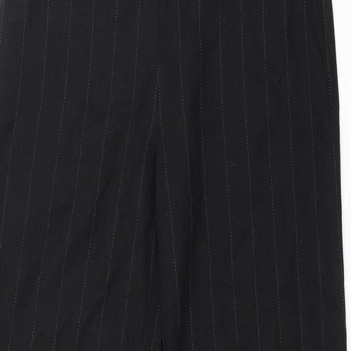NEXT Womens Black Striped  Trousers  Size 12 L30 in