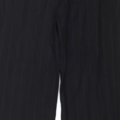 NEXT Womens Black Striped  Trousers  Size 12 L30 in