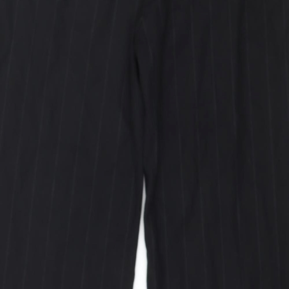 NEXT Womens Black Striped  Trousers  Size 12 L30 in