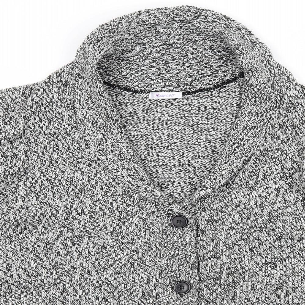 Damart Womens Grey  Knit Cardigan Jumper Size 22