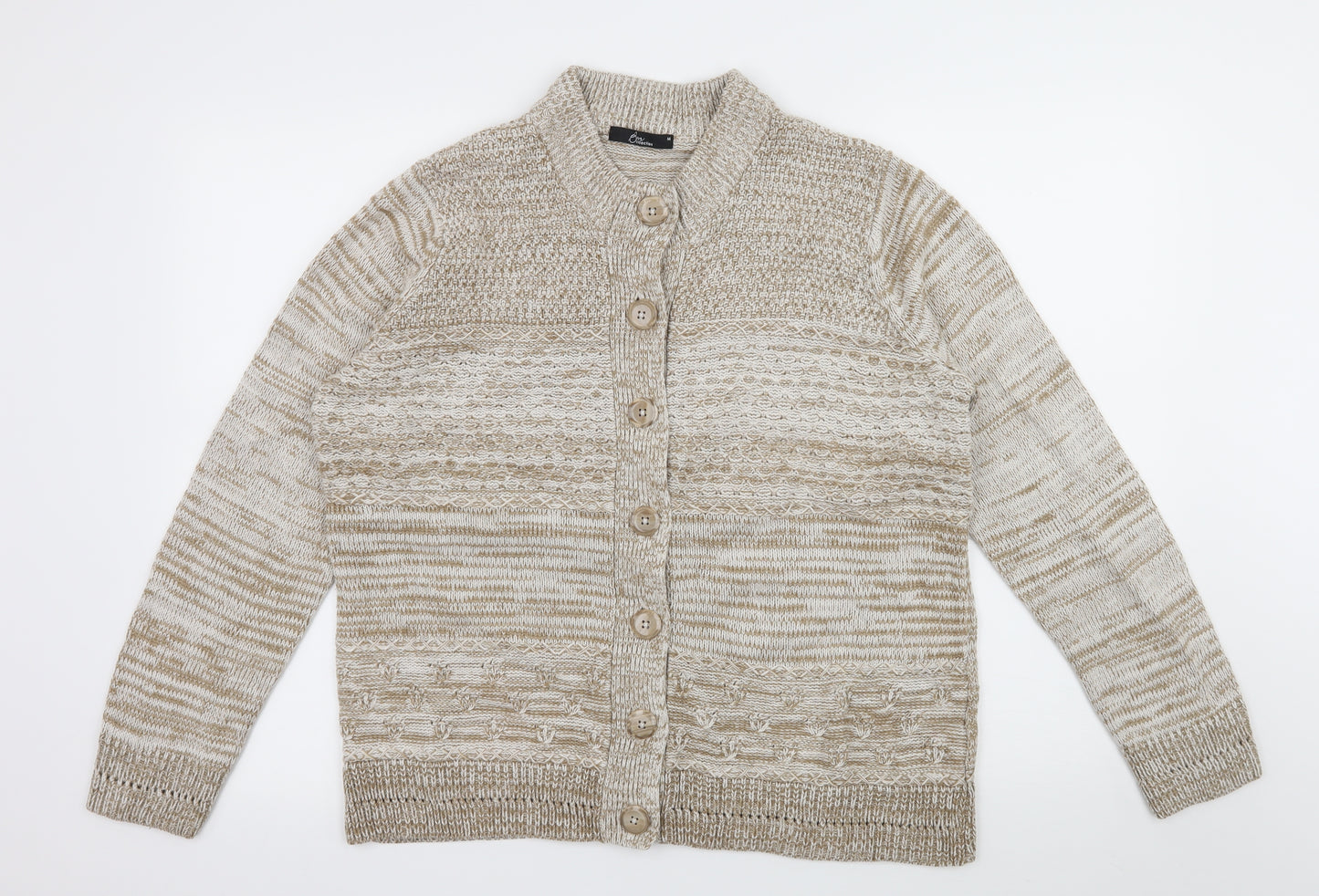 Bonmarché Womens Beige  Knit Cardigan Jumper Size M