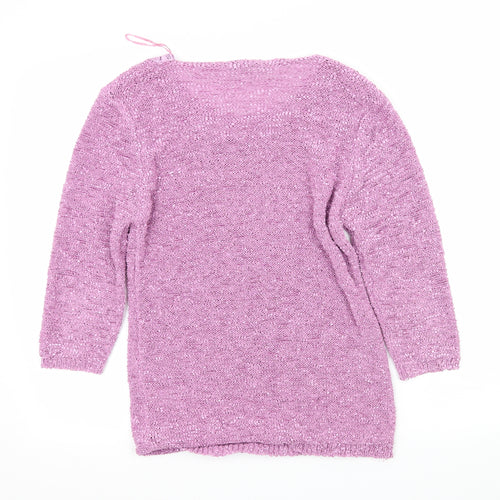 Bonmarché Womens Purple  Knit Pullover Jumper Size S