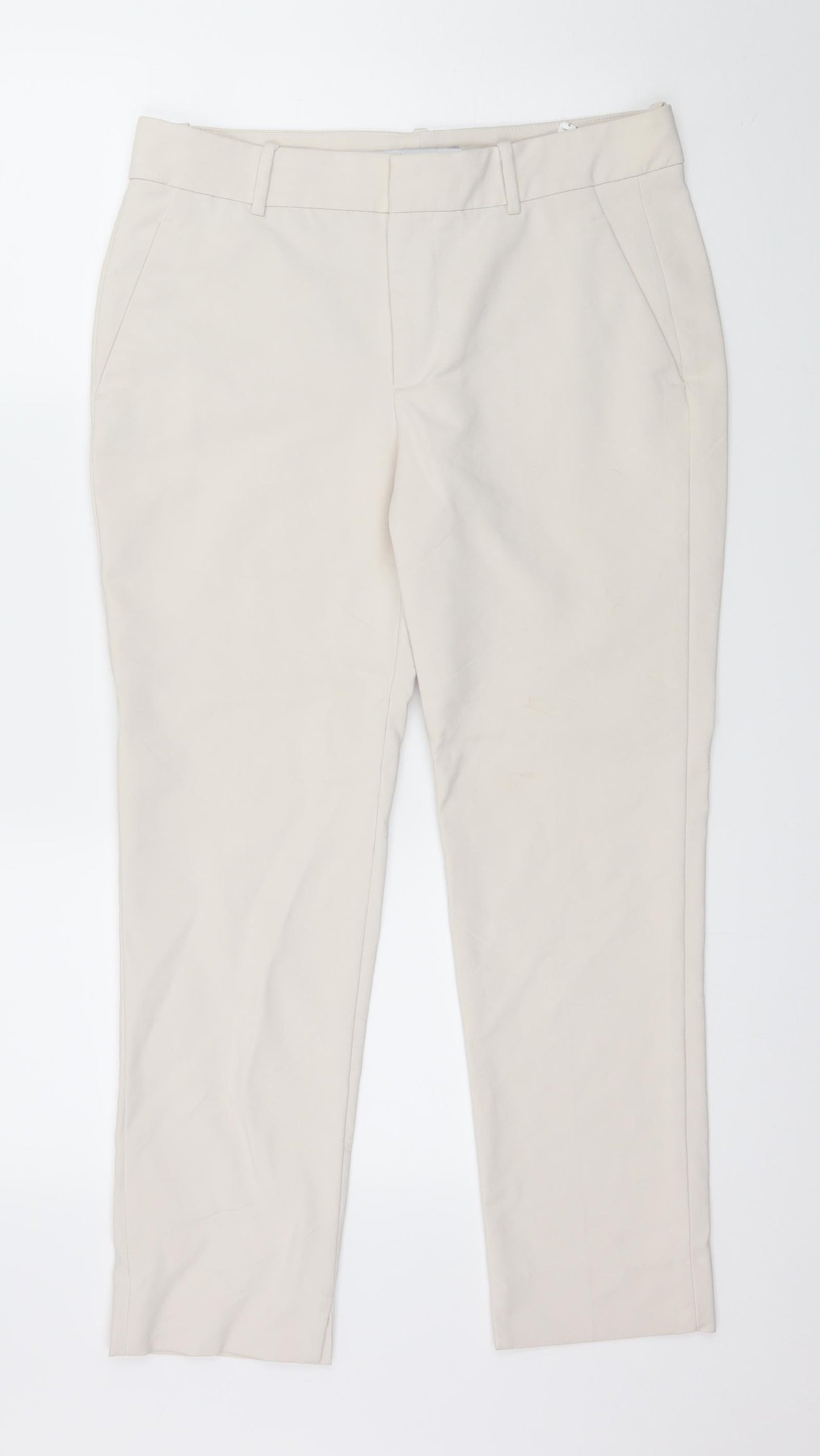 Zara Womens Ivory   Trousers  Size 10 L27 in