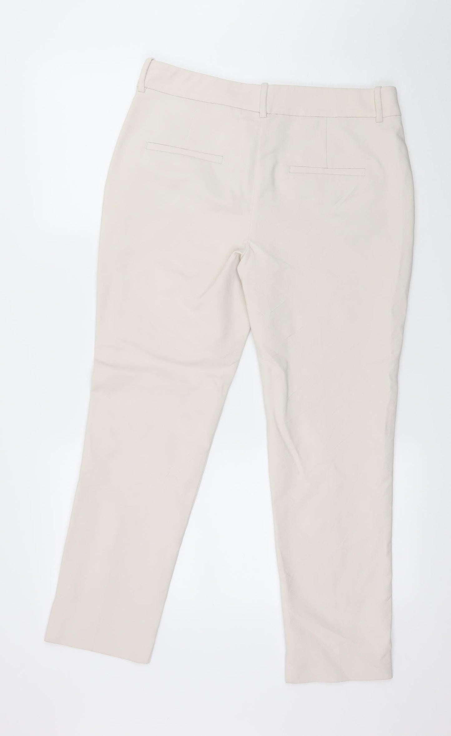 Zara Womens Ivory   Trousers  Size 10 L27 in