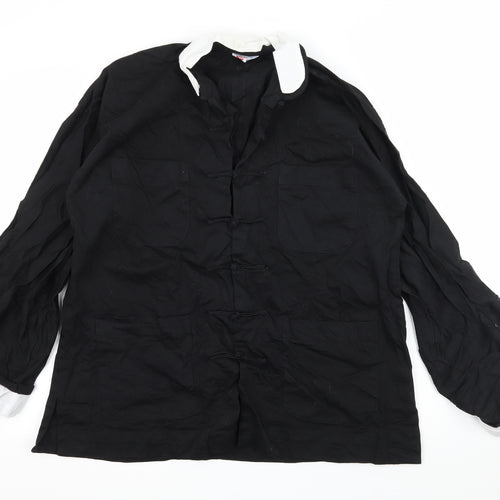 Rose Mens Black    Button-Up Size M