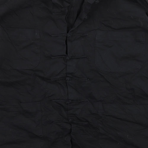 Rose Mens Black    Button-Up Size M