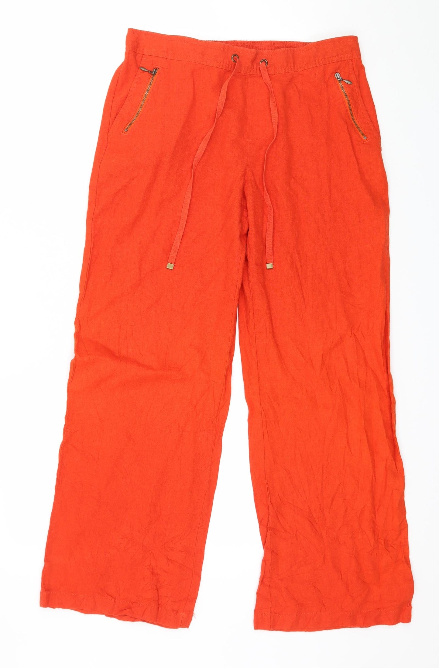 TU Womens Orange   Trousers  Size 10 L28 in