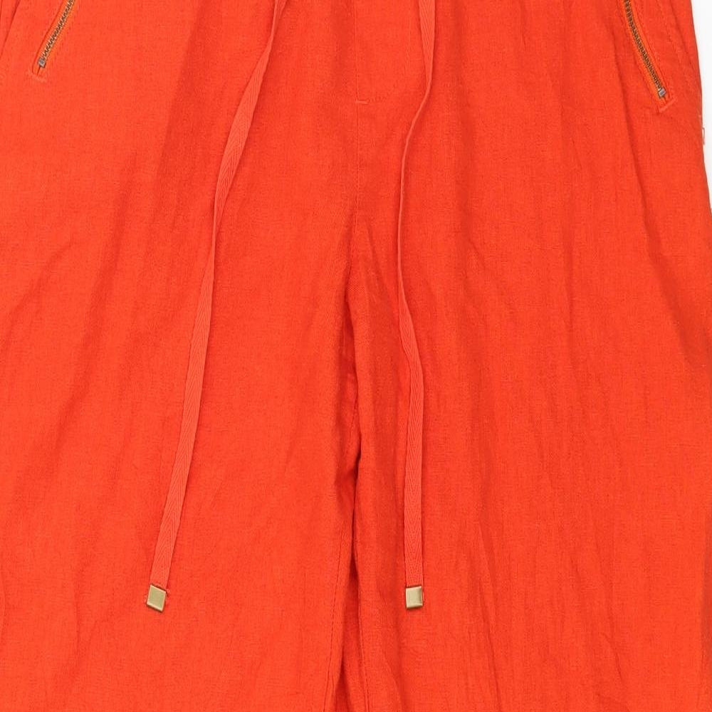 TU Womens Orange   Trousers  Size 10 L28 in