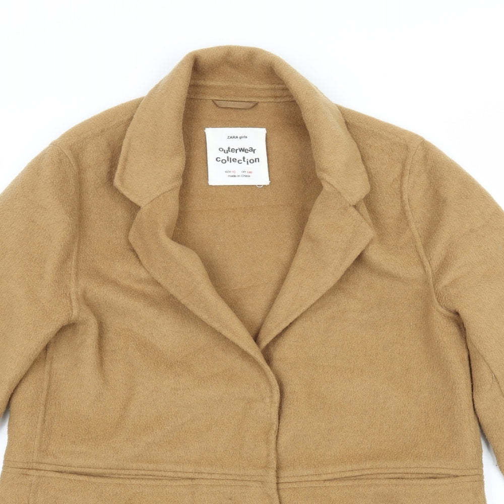 Zara Girls Brown   Overcoat Coat Size 10 Years
