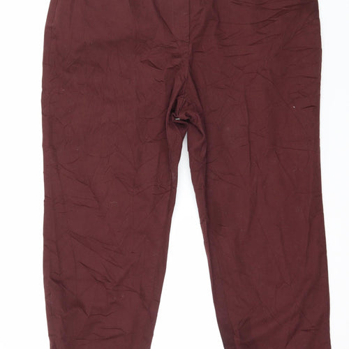 TU Womens Brown   Trousers  Size 16 L27 in