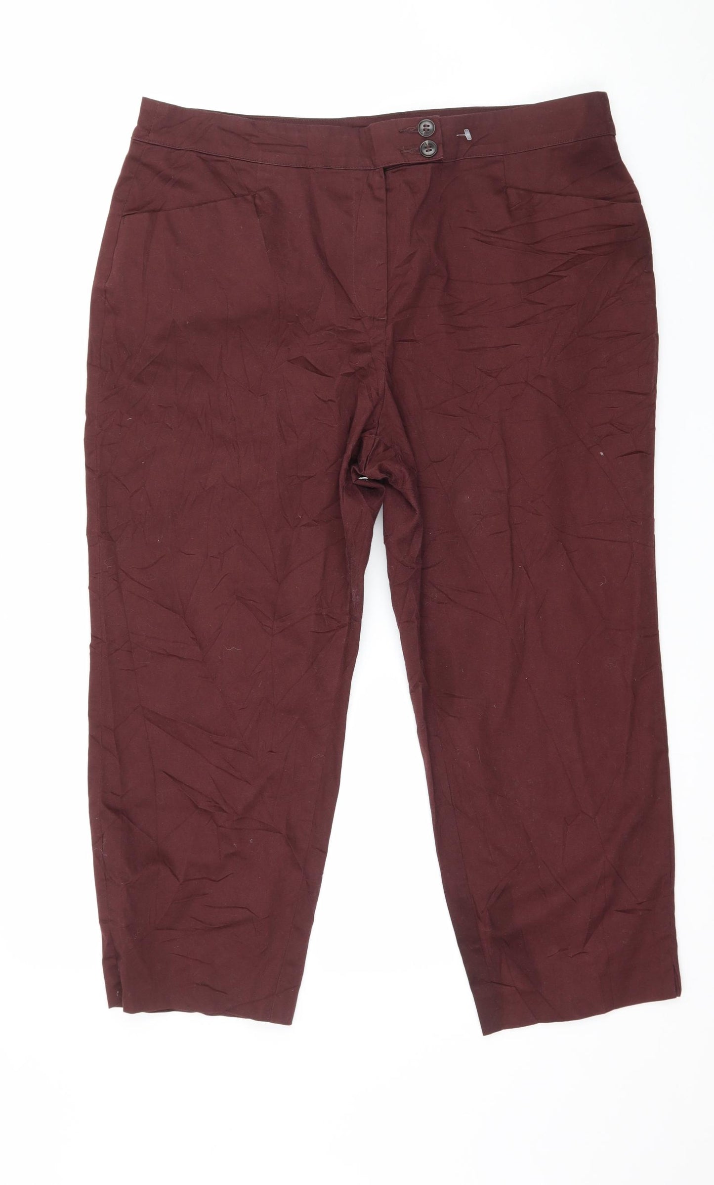 TU Womens Brown   Trousers  Size 16 L27 in