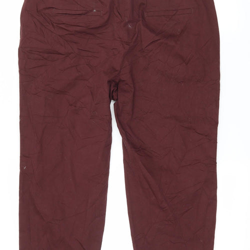 TU Womens Brown   Trousers  Size 16 L27 in