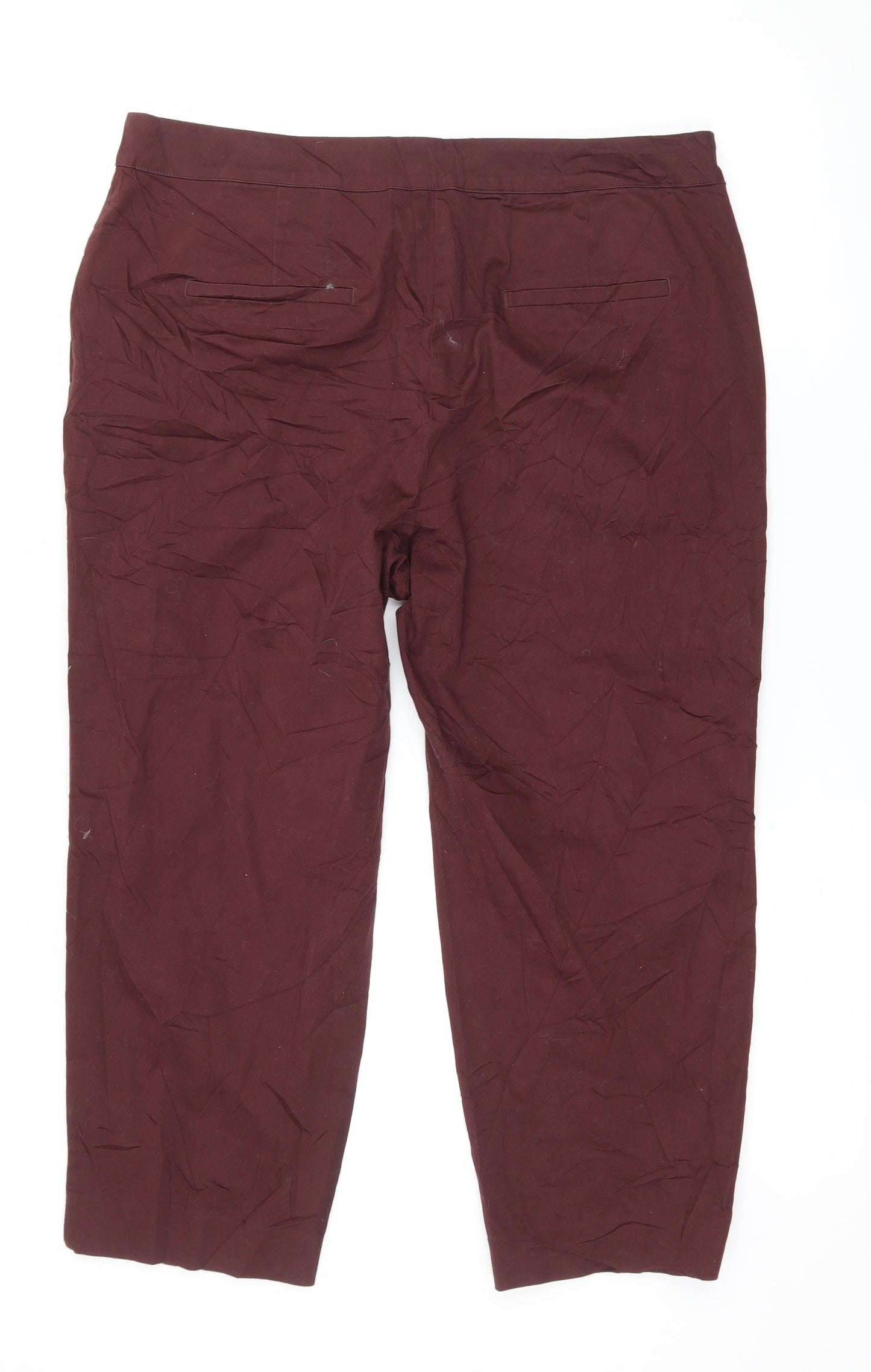 TU Womens Brown   Trousers  Size 16 L27 in