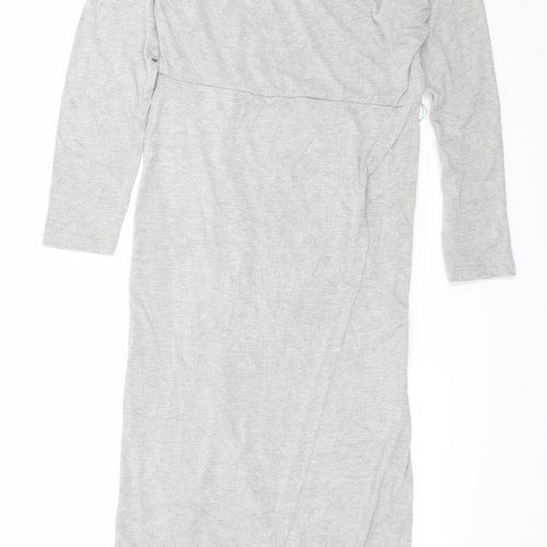 ASOS Womens Grey  Jersey T-Shirt Dress  Size 10