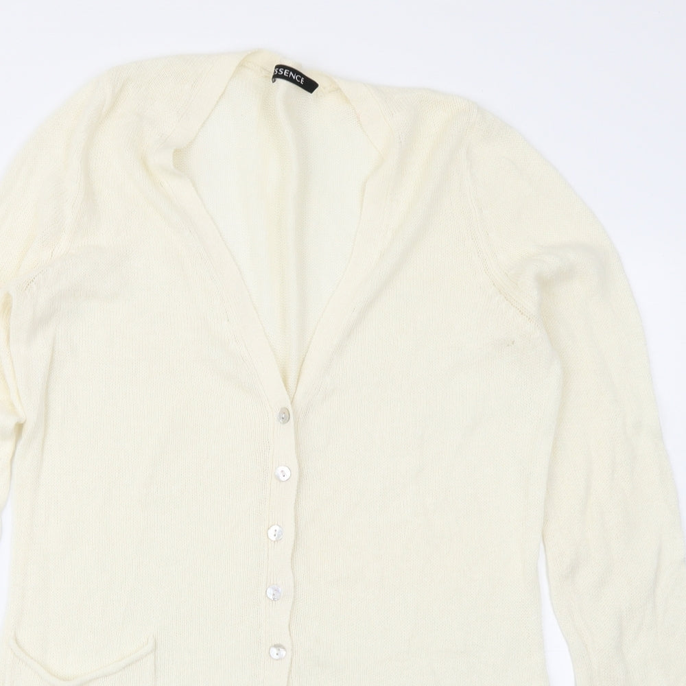 essence Womens Ivory   Cardigan Jumper Size 18