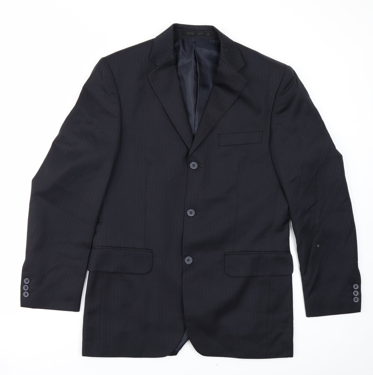 Burton Mens Black Striped  Jacket Blazer Size 36