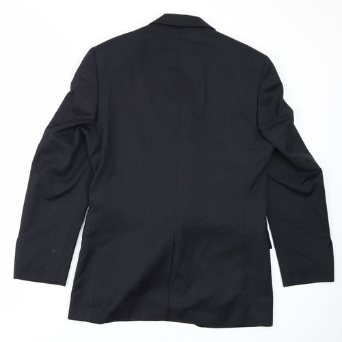 Burton Mens Black Striped  Jacket Blazer Size 36