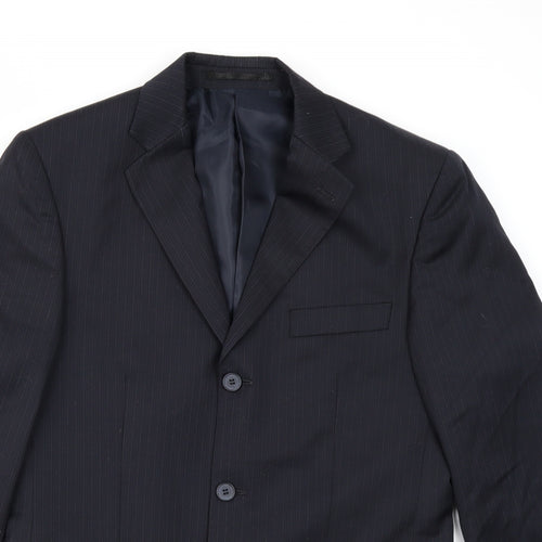 Burton Mens Black Striped  Jacket Blazer Size 36