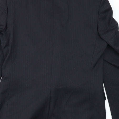 Burton Mens Black Striped  Jacket Blazer Size 36