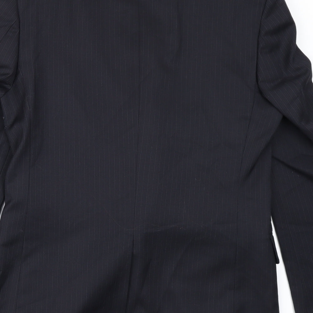 Burton Mens Black Striped  Jacket Blazer Size 36