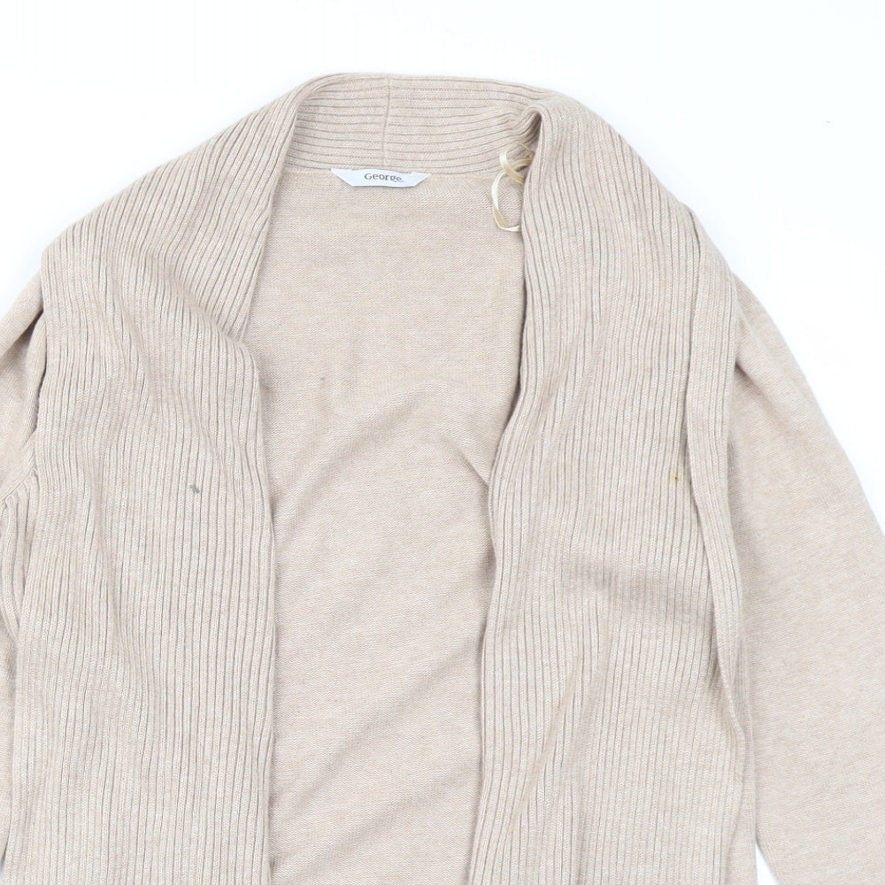 George Womens Beige  Knit Cardigan Jumper Size 10