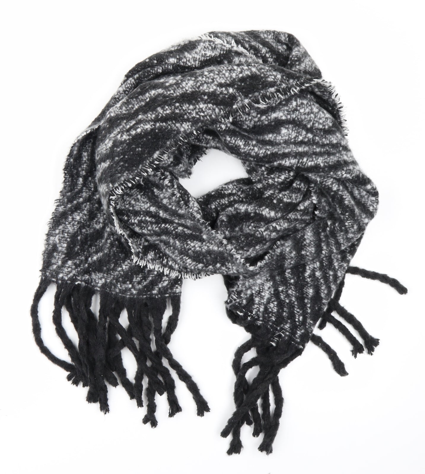 Peacocks Womens Black  Knit  Scarf