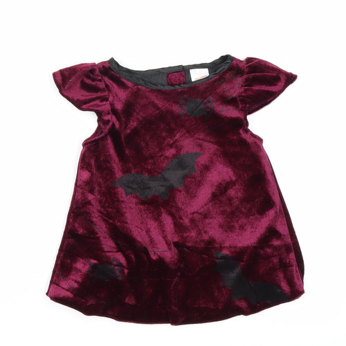 Smiffys Girls Purple   A-Line  Size 6-9 Months  - Bats