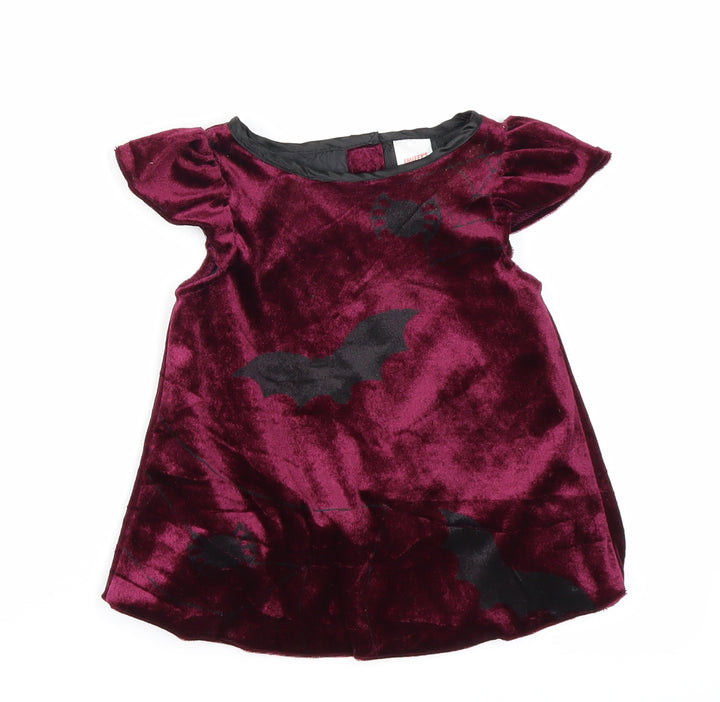 Smiffys Girls Purple   A-Line  Size 6-9 Months  - Bats