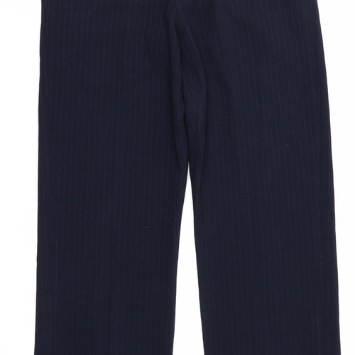 Club Collection Womens Blue Striped  Trousers  Size 32 in L30 in