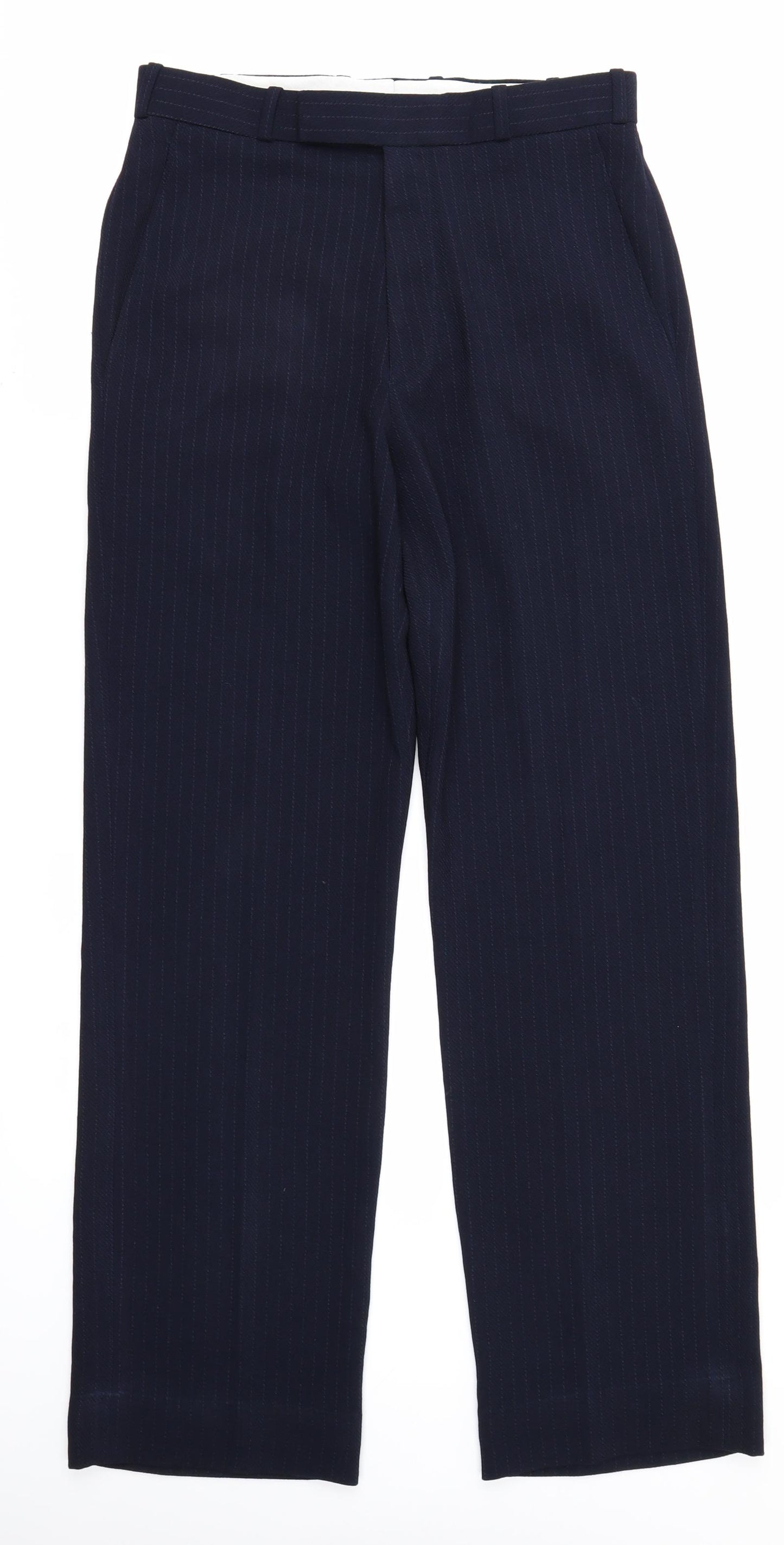 Club Collection Womens Blue Striped  Trousers  Size 32 in L30 in