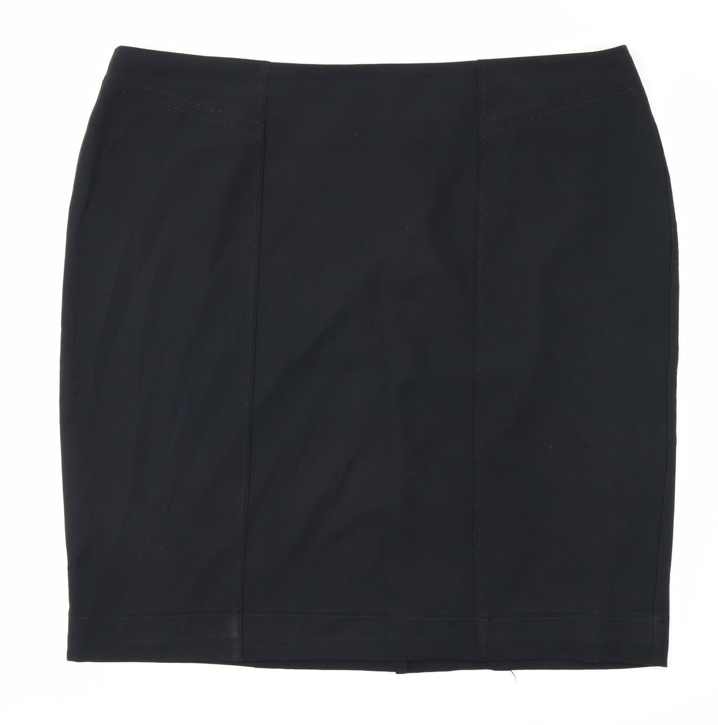 W Womens Black   A-Line Skirt Size 22