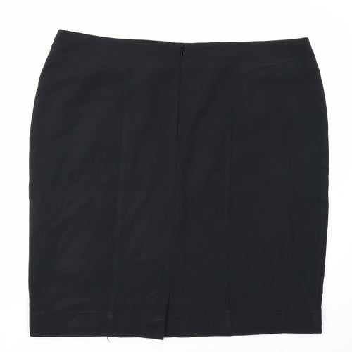 W Womens Black   A-Line Skirt Size 22