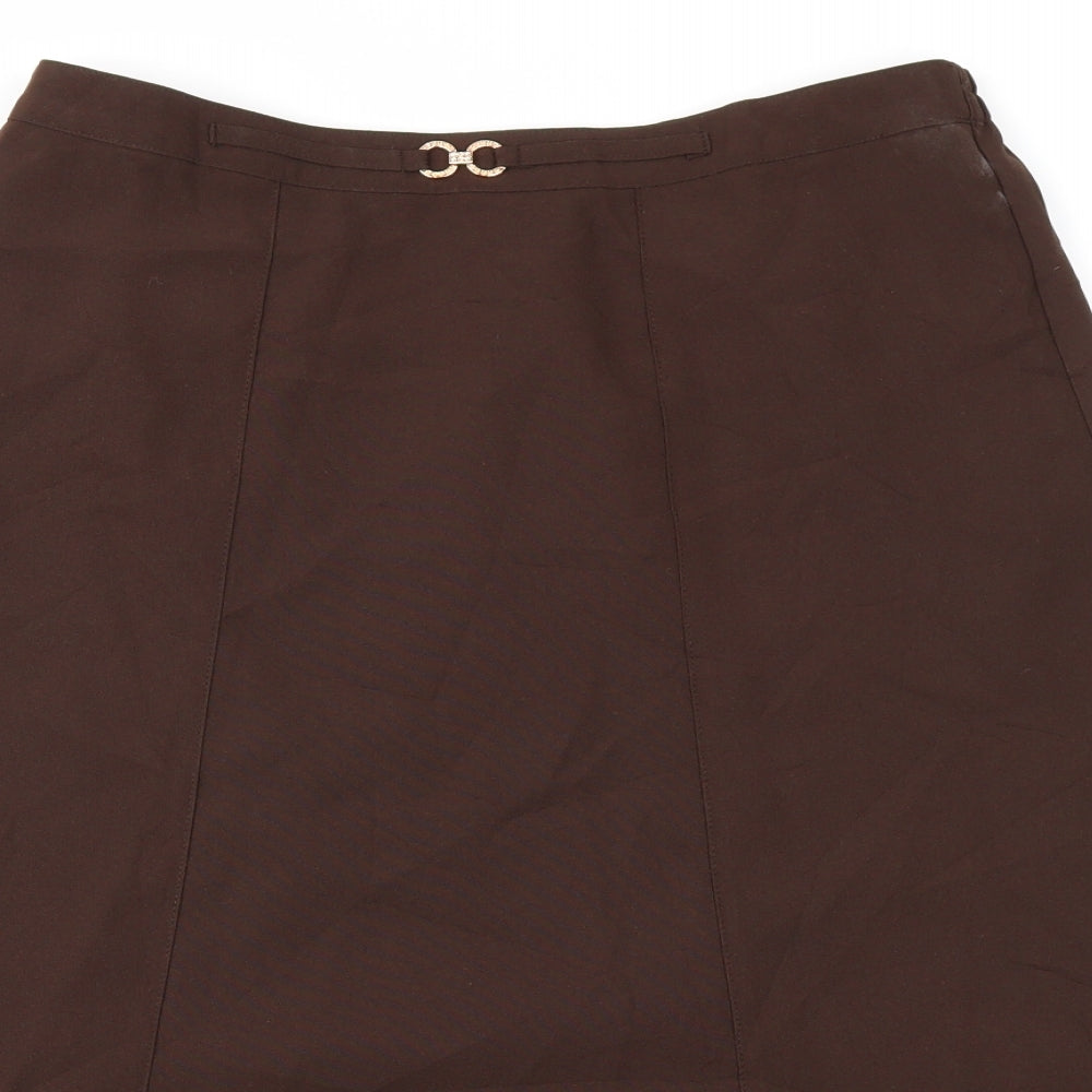 Damart Womens Brown   Flare Skirt Size 18