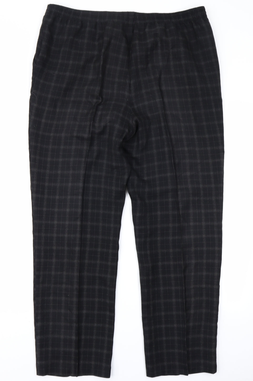 Marks & Spencer Womens Black Check  Trousers  Size 16 L20 in