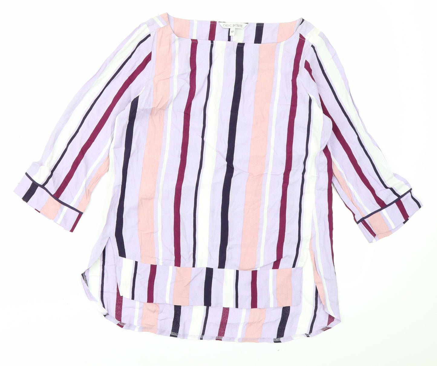 NEXT Womens Purple Striped  Basic Blouse Size 6