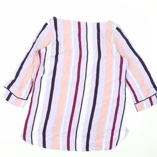 NEXT Womens Purple Striped  Basic Blouse Size 6
