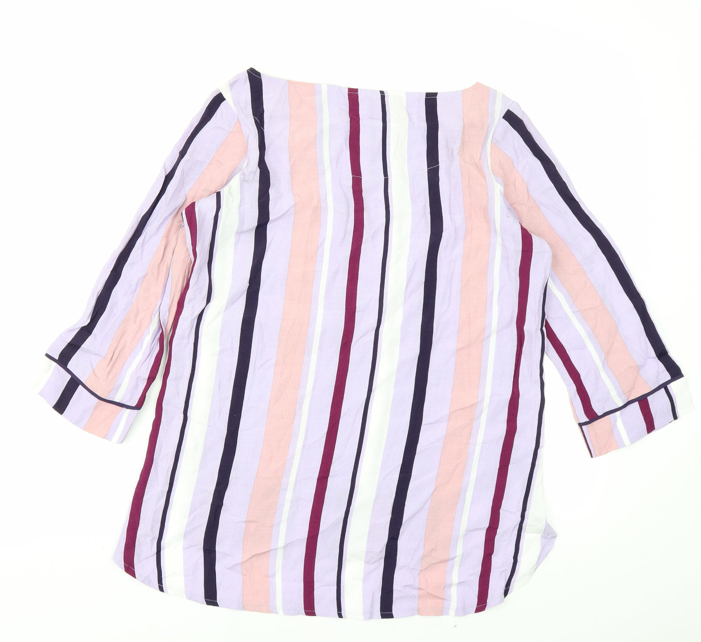 NEXT Womens Purple Striped  Basic Blouse Size 6