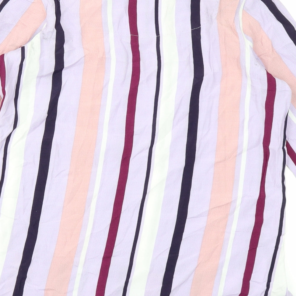 NEXT Womens Purple Striped  Basic Blouse Size 6