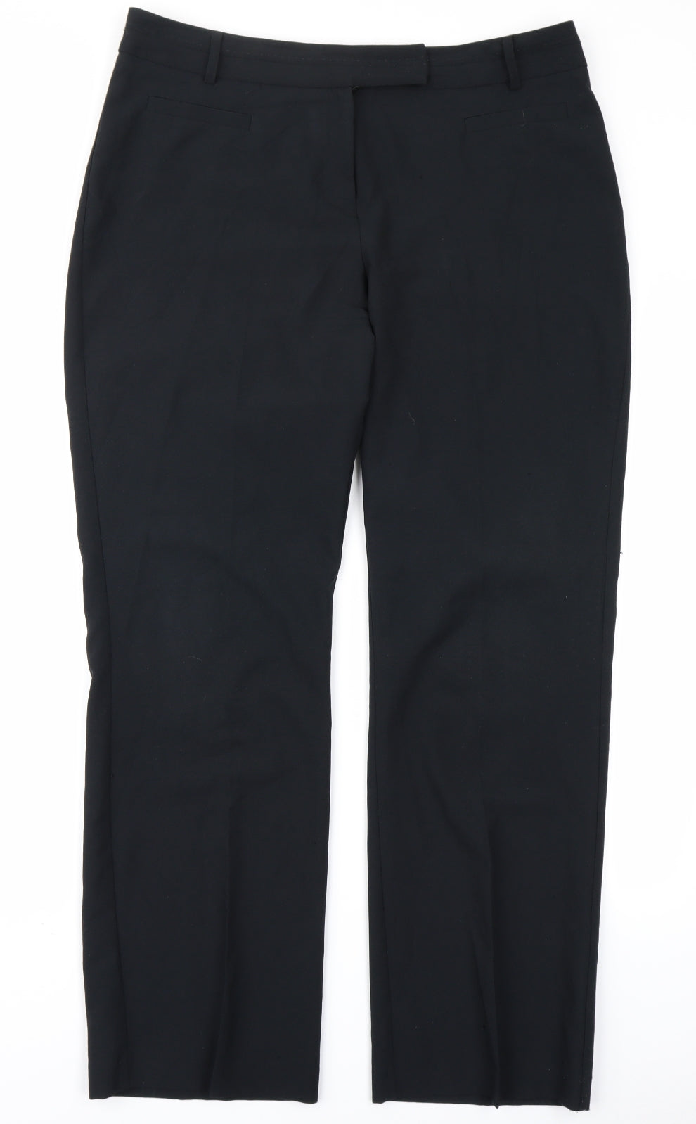 W Womens Black   Trousers  Size 14 L29 in