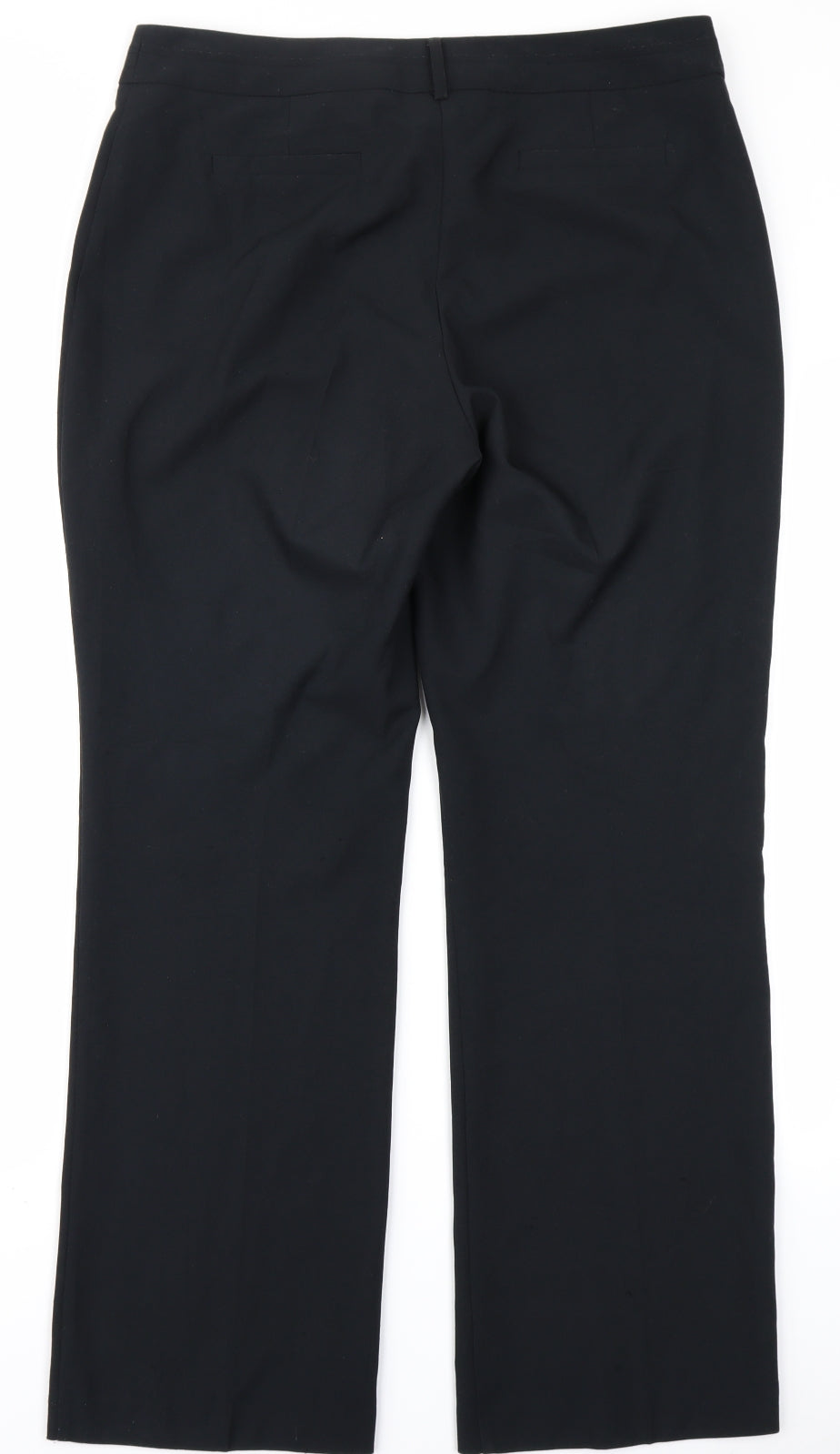W Womens Black   Trousers  Size 14 L29 in