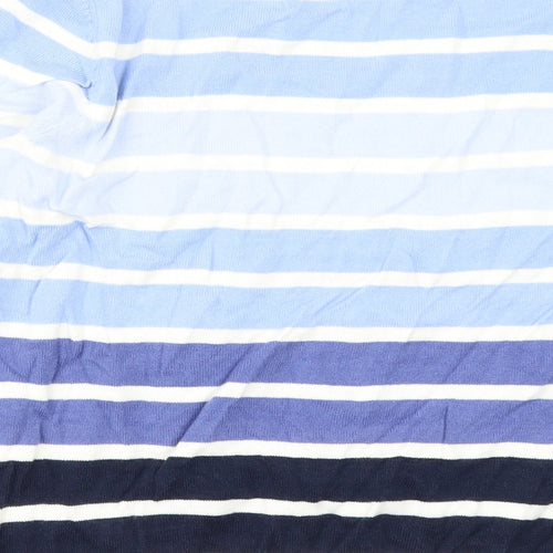 M&S Collection Womens Blue Striped  Pullover Jumper Size 12