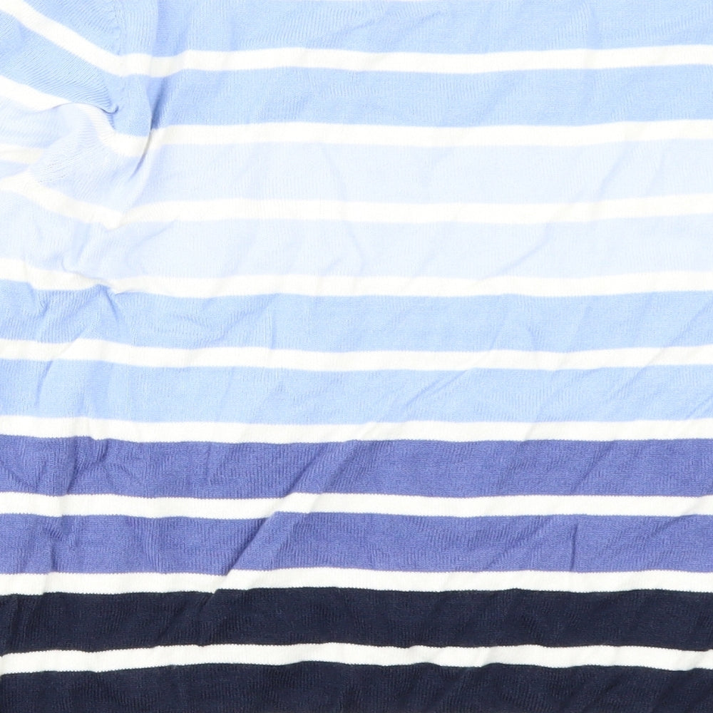 M&S Collection Womens Blue Striped  Pullover Jumper Size 12