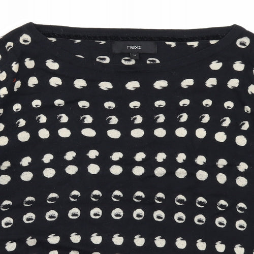 NEXT Womens Black Polka Dot  Pullover Jumper Size 14