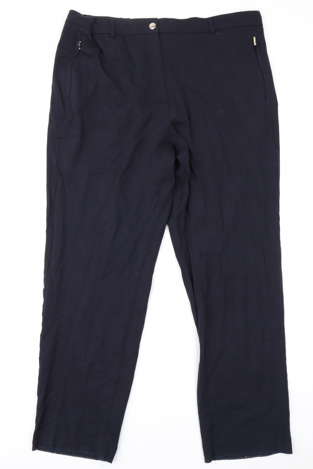M&S Collection Womens Blue   Trousers  Size 18 L27 in