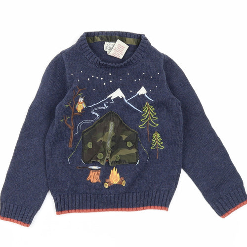 Ministry of Rascals Boys Blue   Pullover Jumper Size 2-3 Years