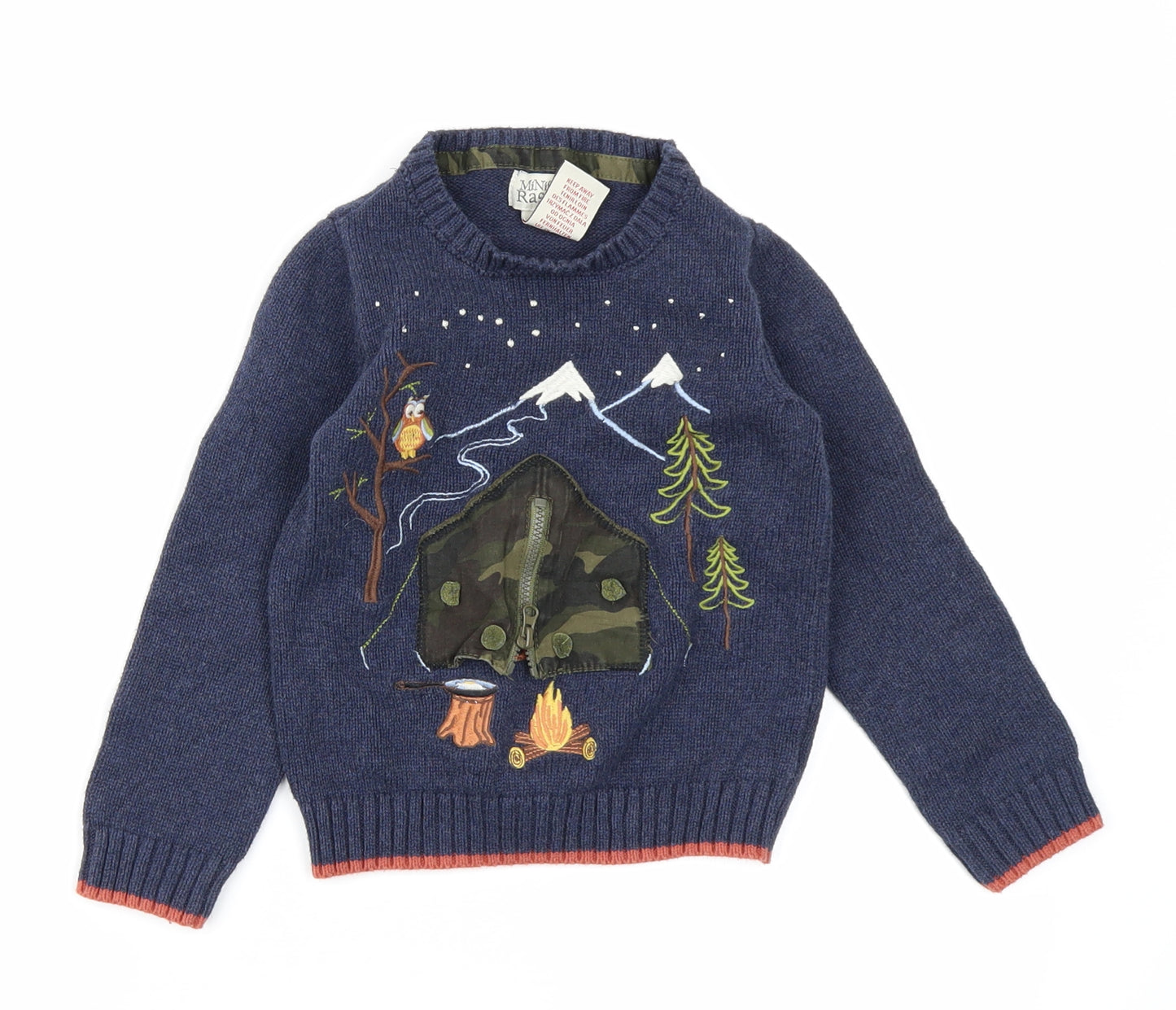 Ministry of Rascals Boys Blue   Pullover Jumper Size 2-3 Years
