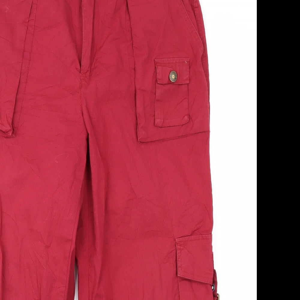Rockmans Womens Red   Cargo Shorts Size 10